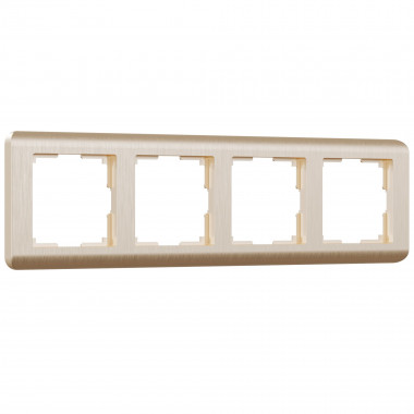 Рамка из поликарбоната на 4 поста Stream шампань W0042111 &mdash; Multielectrika