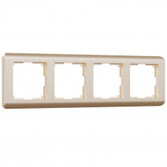 Рамка из поликарбоната на 4 поста Stream шампань W0042111 &mdash; Multielectrika