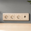 Рамка из поликарбоната на 4 поста Stream шампань W0042111 фото 4 &mdash; Multielectrika