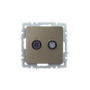 Розетка двойная TV+SAT IEK Brite РТВ/РСп12-БрШ шампань фото 2 — Multielectrika