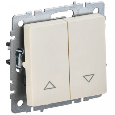 Выключатель для жалюзи 10А IEK Brite ВС10-1-5-БрКр бежевый — Multielectrika