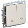 Выключатель для жалюзи 10А IEK Brite ВС10-1-5-БрКр бежевый