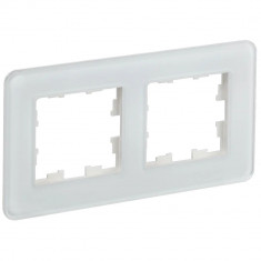Рамка на 2 поста IEK Brite РУ-2-2-Бр стекло белый RE &mdash; Multielectrika