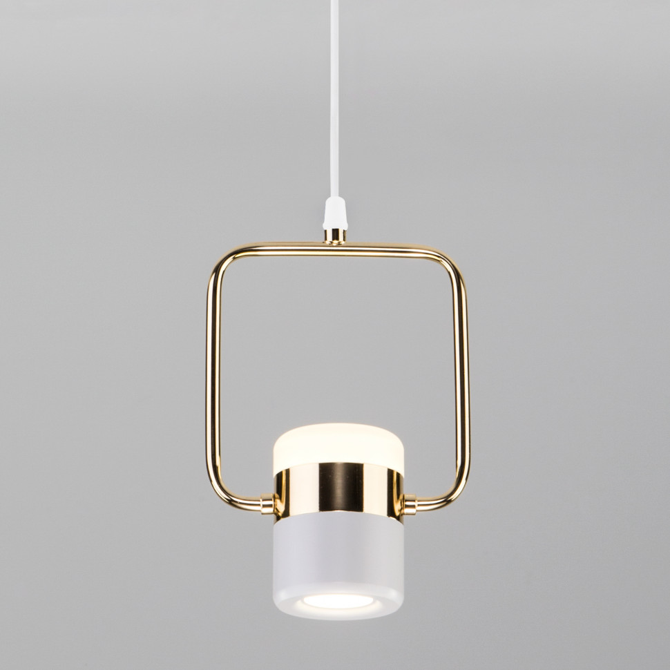 Подвесной светильник 50165/1 LED золото / белый фото 1 &mdash; Multielectrika