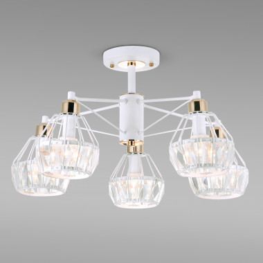 Потолочная люстра с хрусталем 70075/5 белый — Multielectrika