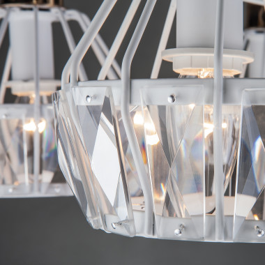 Потолочная люстра с хрусталем 70075/5 белый — Multielectrika