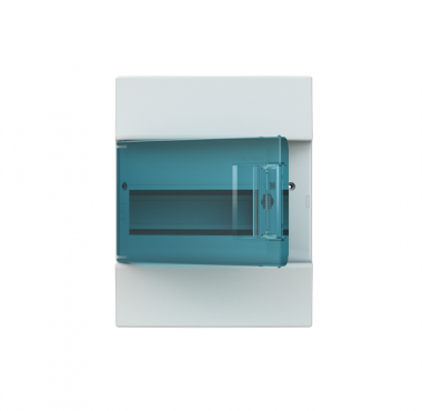 Распределительный шкаф ABB Mistral41, 8 мод., IP41, навесной, термопласт, зеленая дверь, 1SPE007717F0321 — Multielectrika