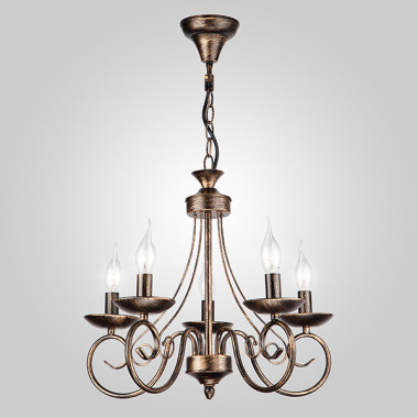 Люстра классическая 22404/5 черный с золотом — Multielectrika