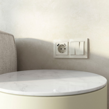 Выключатель одноклавишный проходной (слоновая кость) W1112003 — Multielectrika