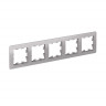 Рамка на 5 постов Systeme Electric AtlasDesign Air алюминий