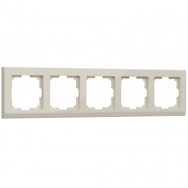 Рамка из пластика на 5 постов Stark слоновая кость W0051803 &mdash; Multielectrika