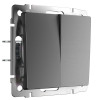 Перекрестный выключатель двухклавишный (графит матовый) W1123064 фото 1 &mdash; Multielectrika