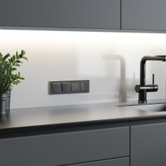 Перекрестный выключатель двухклавишный (графит матовый) W1123064 &mdash; Multielectrika