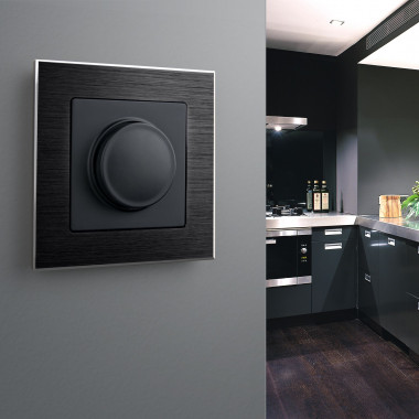 Рамка из металла на 1 пост Аluminium черный алюминий W0011708 — Multielectrika