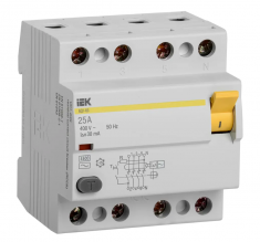 УЗО ВД1-63 4Р 25А 30мА тип AC IEK MDV10-4-025-030 &mdash; Multielectrika