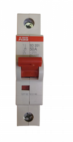 Рубильник 1-полюсный ABB SD201/50 рычаг красный 2CDD281101R0050 &mdash; Multielectrika