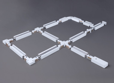 Гибкий коннектор для однофазного шинопровода белый TRC-1-1-FLEX-WH — Multielectrika