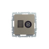 Розетка двойная TV+RJ45 кат.5E IEK Brite РТВ/РК12-БрШ шампань фото 2 — Multielectrika
