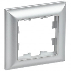 Рамка на 1 пост IEK Brite РУ-1-Бр алюминий/алюминий &mdash; Multielectrika