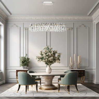 Подвесная люстра с хрусталем 90372/1 Strotskis — Multielectrika