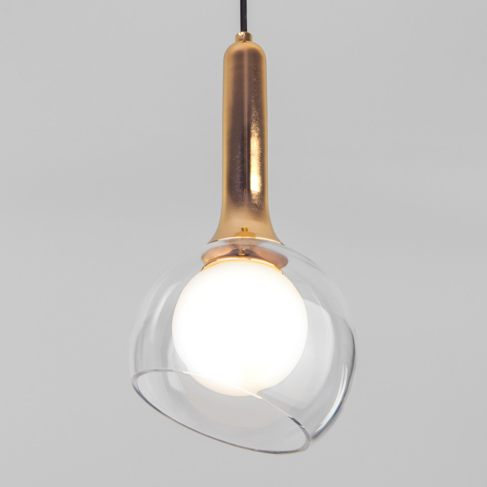 Подвесной светильник со стеклянным плафоном 50188/1 золото фото 1 — Multielectrika