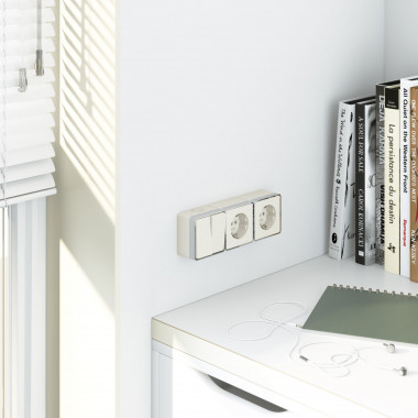 Выключатель двухклавишный Gallant слоновая кость W5020003 — Multielectrika