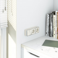 Выключатель двухклавишный Gallant слоновая кость W5020003 &mdash; Multielectrika