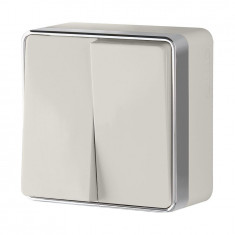 Выключатель двухклавишный Gallant слоновая кость W5020003 &mdash; Multielectrika