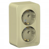 Розетка двойная Systeme Electric Blanca бежевая 16А
