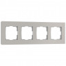 Рамка из стекла на 4 поста Senso дымчатый soft-touch W0043117