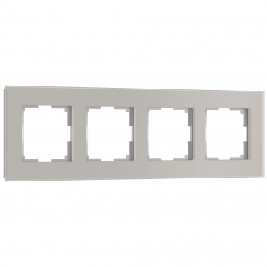 Рамка из стекла на 4 поста Senso дымчатый soft-touch W0043117 — Multielectrika