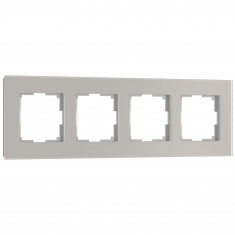 Рамка из стекла на 4 поста Senso дымчатый soft-touch W0043117 &mdash; Multielectrika