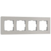 Рамка из стекла на 4 поста Senso дымчатый soft-touch W0043117 фото 1 &mdash; Multielectrika