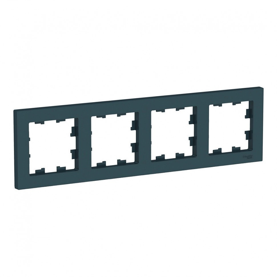 Рамка Schneider Electric Atlas Design на 4 поста, изумруд фото 1 — Multielectrika