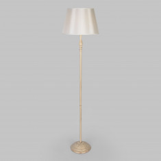 Напольный светильник с тканевым абажуром 01088/1 белый с золотом &mdash; Multielectrika