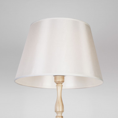 Напольный светильник с тканевым абажуром 01088/1 белый с золотом — Multielectrika