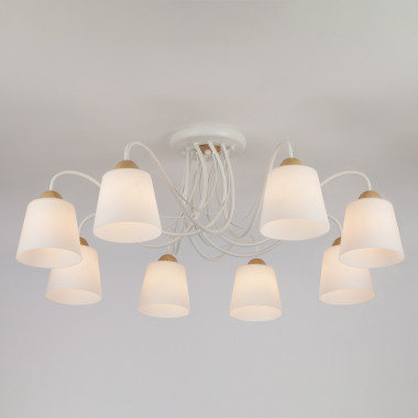 Люстра с плафонами из матового стекла 70062/8 белый — Multielectrika
