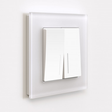 Выключатель двухклавишный с подсветкой (белый матовый) W1120161 &mdash; Multielectrika