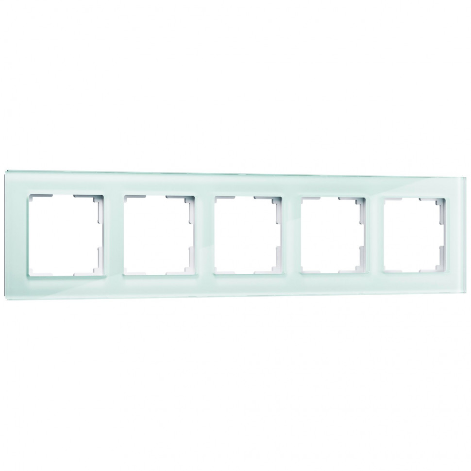 Рамка на 5 постов (натуральное стекло) WL01-Frame-05 фото 1 — Multielectrika