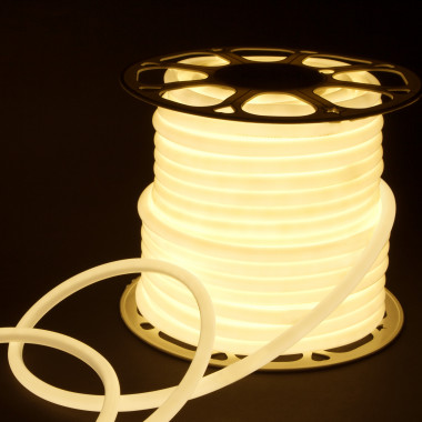 Светодиодный гибкий неон 220 В 9.6 Вт/м 144 Led/м 2835 IP67, круглый дневной белый 4200 K, 50 м Гибкий неон 220V 9,6W 144Led 2835 IP67 круглый дневной белый, 50 м — Multielectrika