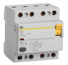 УЗО ВД1-63 4Р 32А 30мА тип AC IEK MDV10-4-032-030 &mdash; Multielectrika