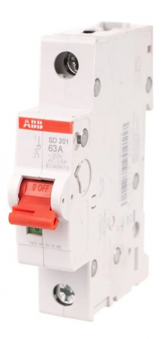 Рубильник 1-полюсный ABB SD201/63 рычаг красный 2CDD281101R0063 &mdash; Multielectrika
