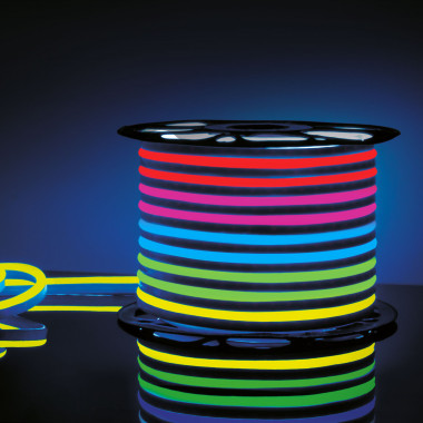 Светодиодный гибкий неон 220 В 12 Вт/м 80 Led/м 5050 IP67, односторонний RGB, 50 м Гибкий неон 220V 12W 80Led 5050 IP67 односторонний RGB, 50 м — Multielectrika