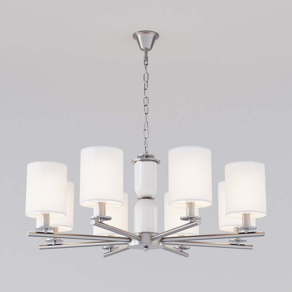 Умная подвесная люстра 60146/8 никель фото 1 &mdash; Multielectrika