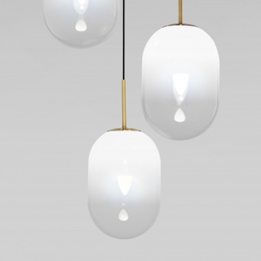 Подвесной светильник со стеклянными плафонами 60161/3 латунь — Multielectrika