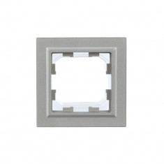 Рамка на 1 пост IP44 IEK Brite РУ-1-БрА-44 алюминий &mdash; Multielectrika