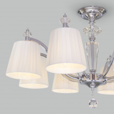 Потолочная люстра с тканевыми абажурами 60122/8 хром &mdash; Multielectrika