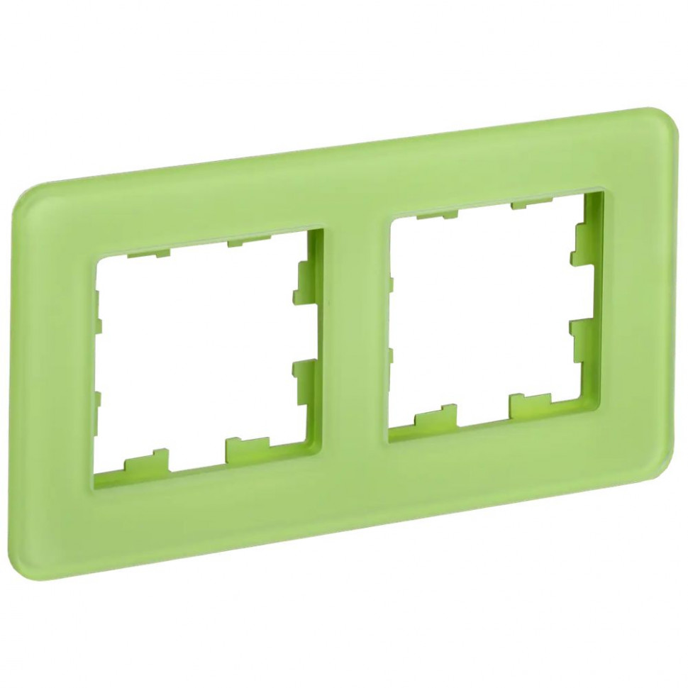 Рамка на 2 поста IEK Brite РУ-2-2-Бр стекло эко грин RE фото 1 — Multielectrika
