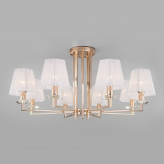 Потолочная люстра с тканевыми абажурами 60114/8 золото &mdash; Multielectrika