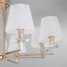 Потолочная люстра с тканевыми абажурами 60114/8 золото &mdash; Multielectrika